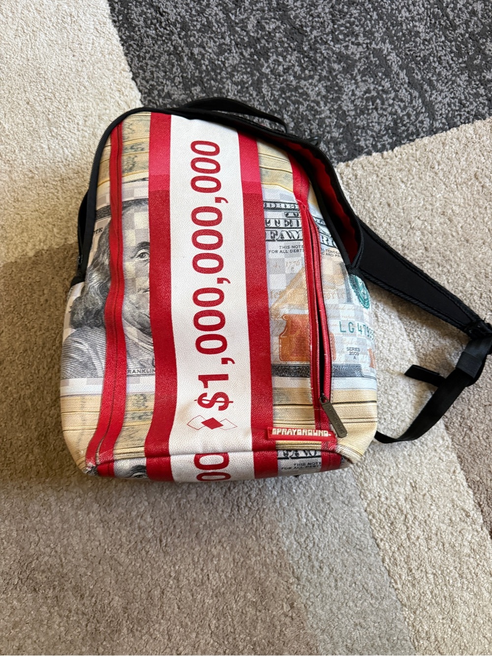 Sprayground Authetic Fat Band Money Backpack Sling Bag Laptop Bag